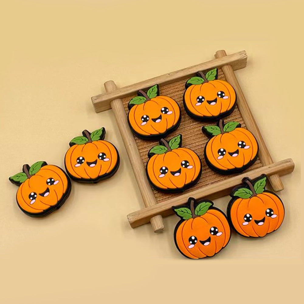 Cartoon Cute Little Pumpkin Silicone Beads-10PCS