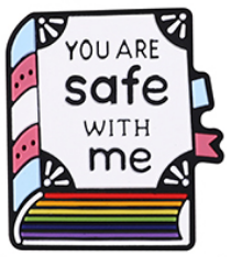 2D silicone Colorful Books You are safe with me beads-10PCS