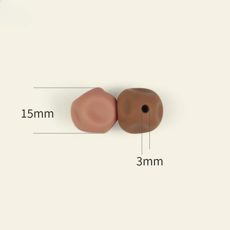 15mm Irregular Silicone Bead DIY Bead Pen Accessories-50PCS