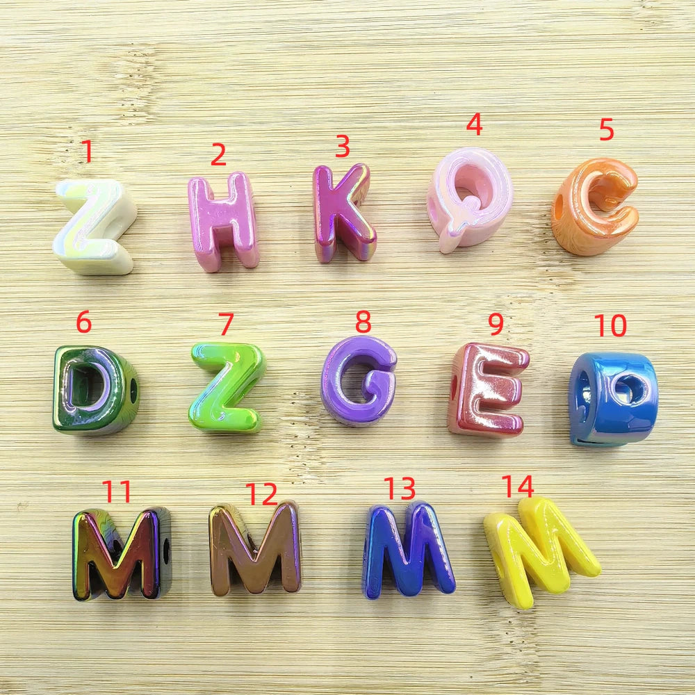 Alphabet Letters Shape Acrylic Beads