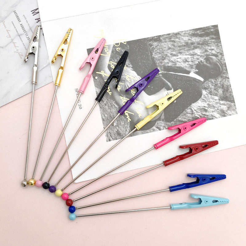 Creative Beadable Alligator Clips ATM Card Taker-2PCS