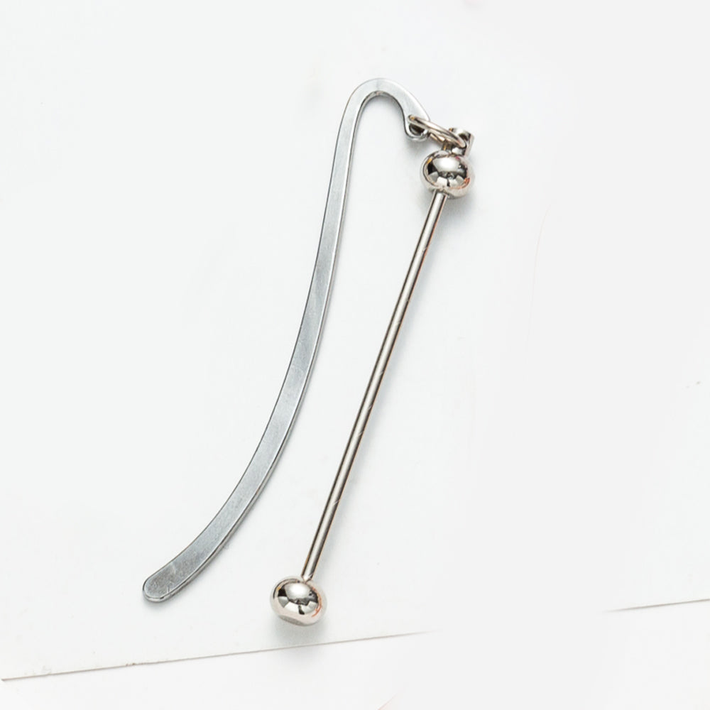 Creative Solid Color Beadable Bookmarks Metal DIY for Beadable Bar-2PCS