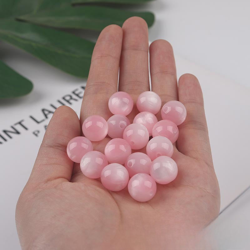 Creative 16mm Resin Imitation Colorful Opal Beads-50PCS