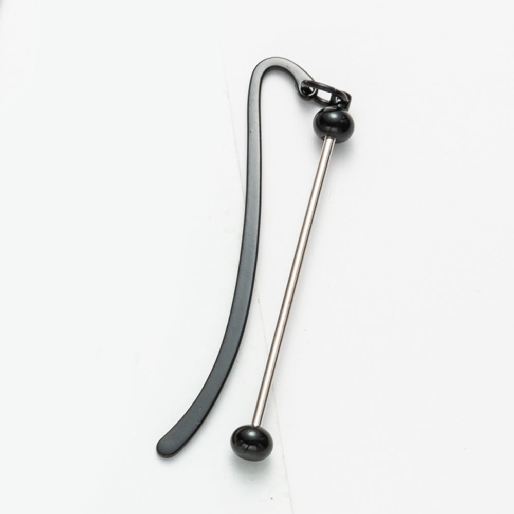 Creative Solid Color Beadable Bookmarks Metal DIY for Beadable Bar-2PCS