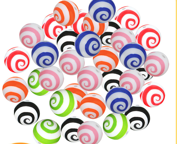 15mm Leopard Print Silicone Balls-50PCS