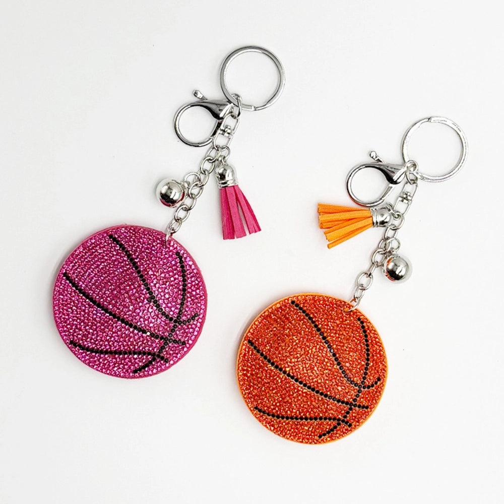 Basketball Rhinestone Keychain for DIY