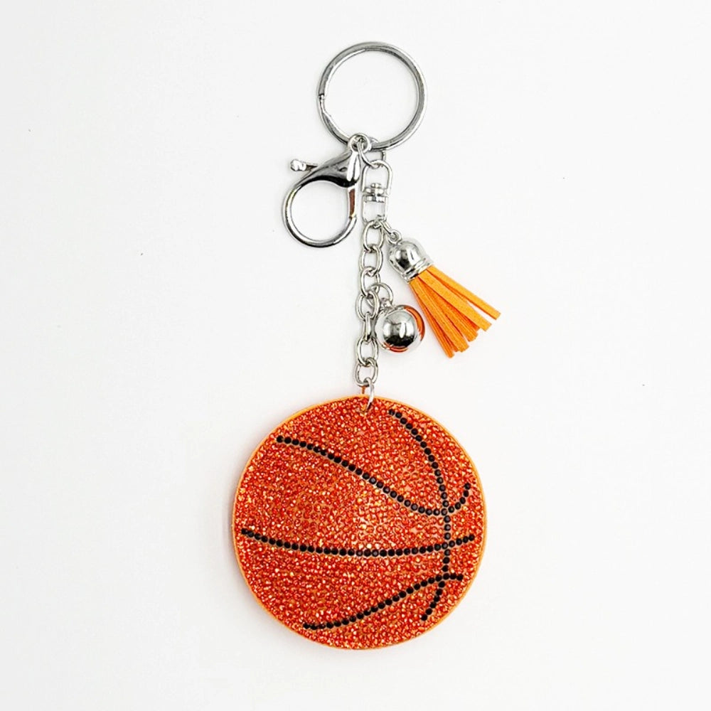 Basketball Rhinestone Keychain for DIY