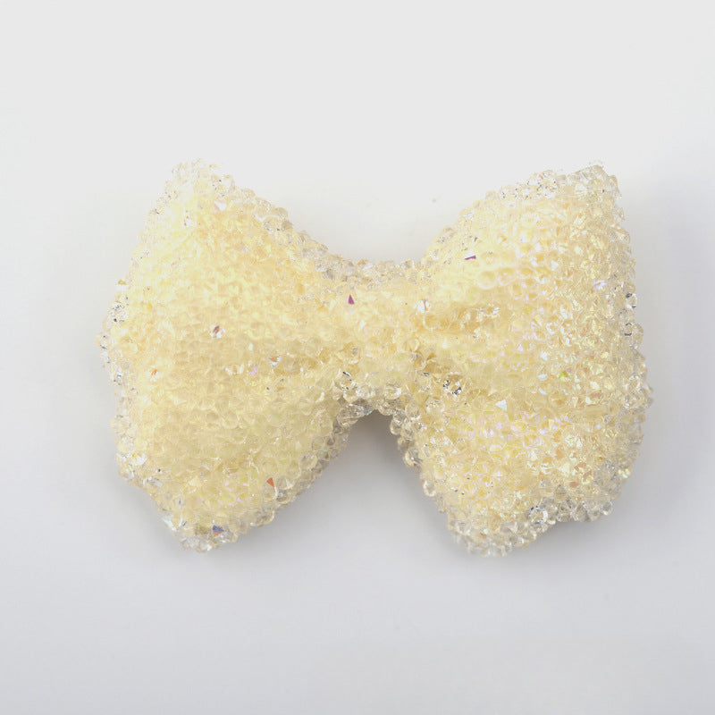 Acrylic Large Bow Tie, Sugar Bead String-2PCS