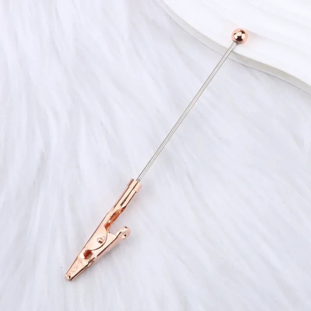 Beadable Crocodile Tooth Metal Card Holder for DIY