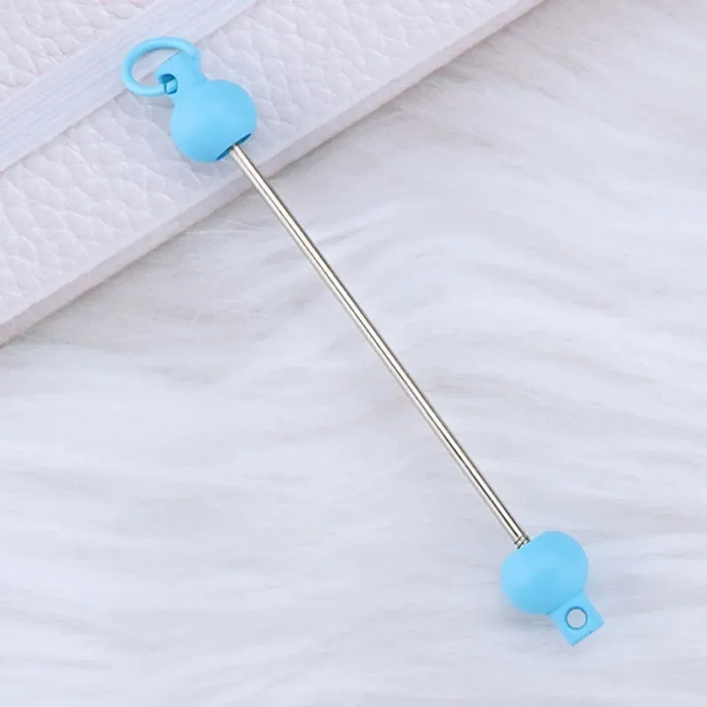 Beadable Metal and Plastic Keychain for DIY