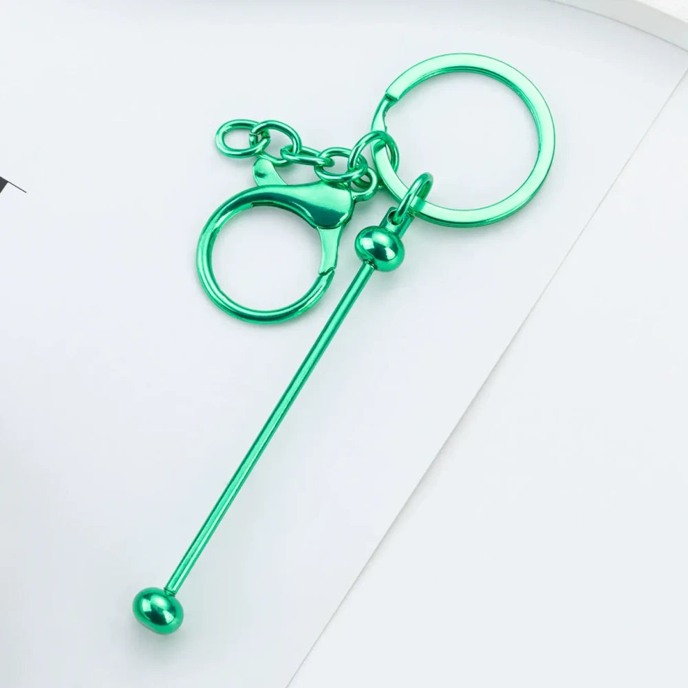 Beadable Multi Color UV Metal Keychain for DIY