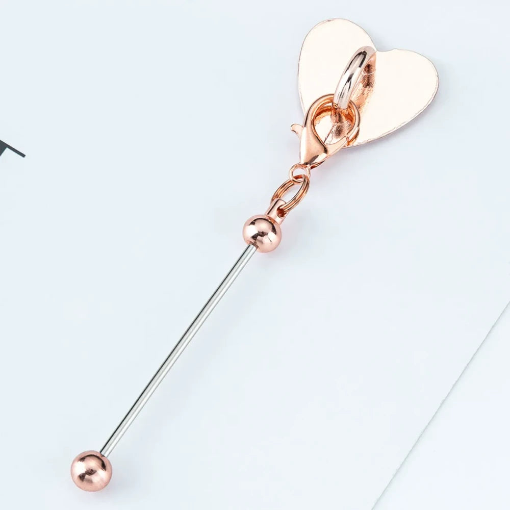 Beadable No Drilling Required Metal Heart-Shaped Adhesive Hook