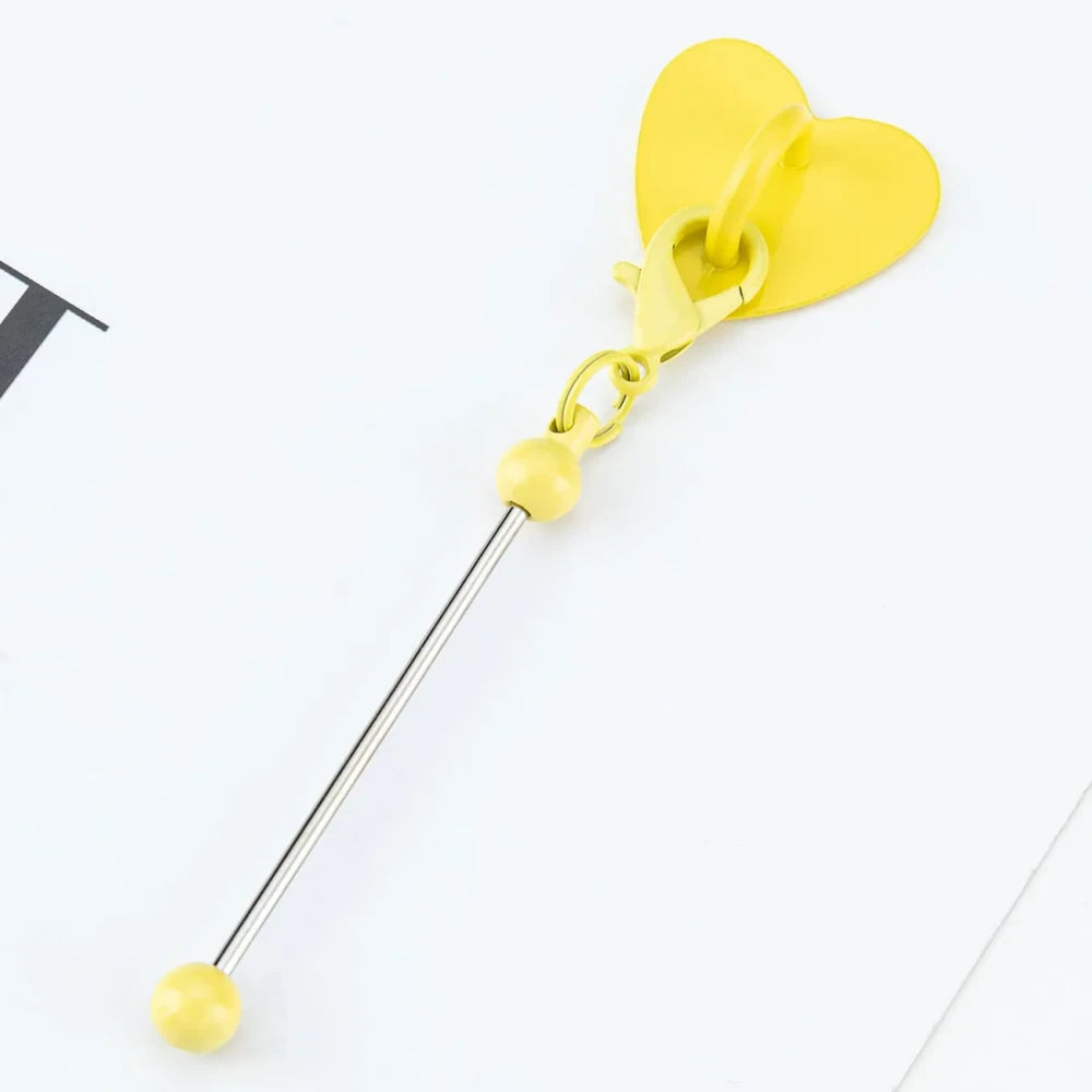 Beadable No Drilling Required Metal Heart-Shaped Adhesive Hook