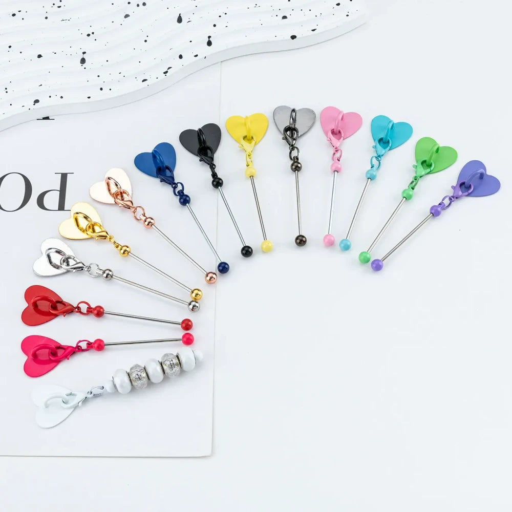 Beadable No Drilling Required Metal Heart-Shaped Adhesive Hook