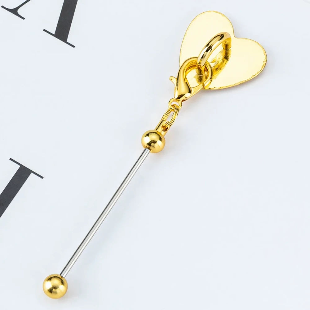 Beadable No Drilling Required Metal Heart-Shaped Adhesive Hook