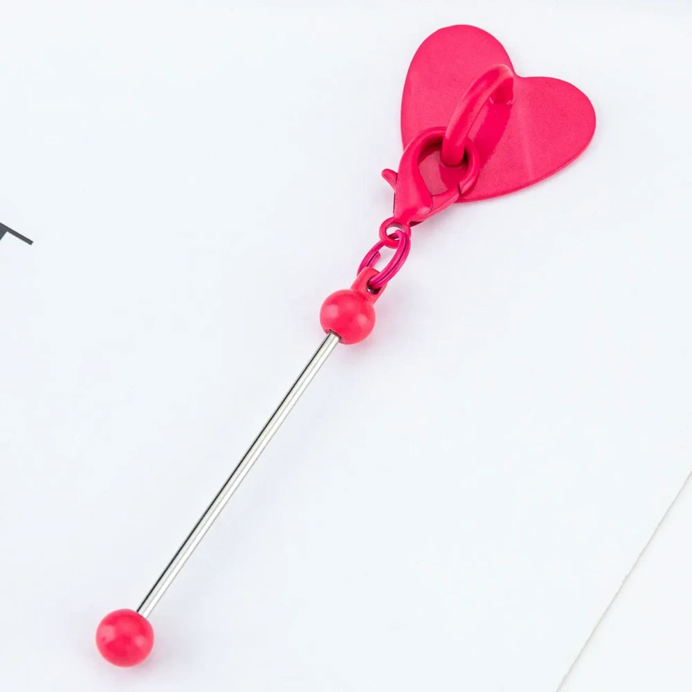 Beadable No Drilling Required Metal Heart-Shaped Adhesive Hook