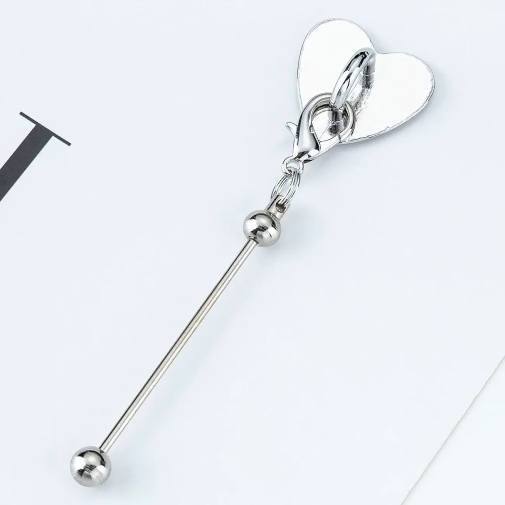 Beadable No Drilling Required Metal Heart-Shaped Adhesive Hook