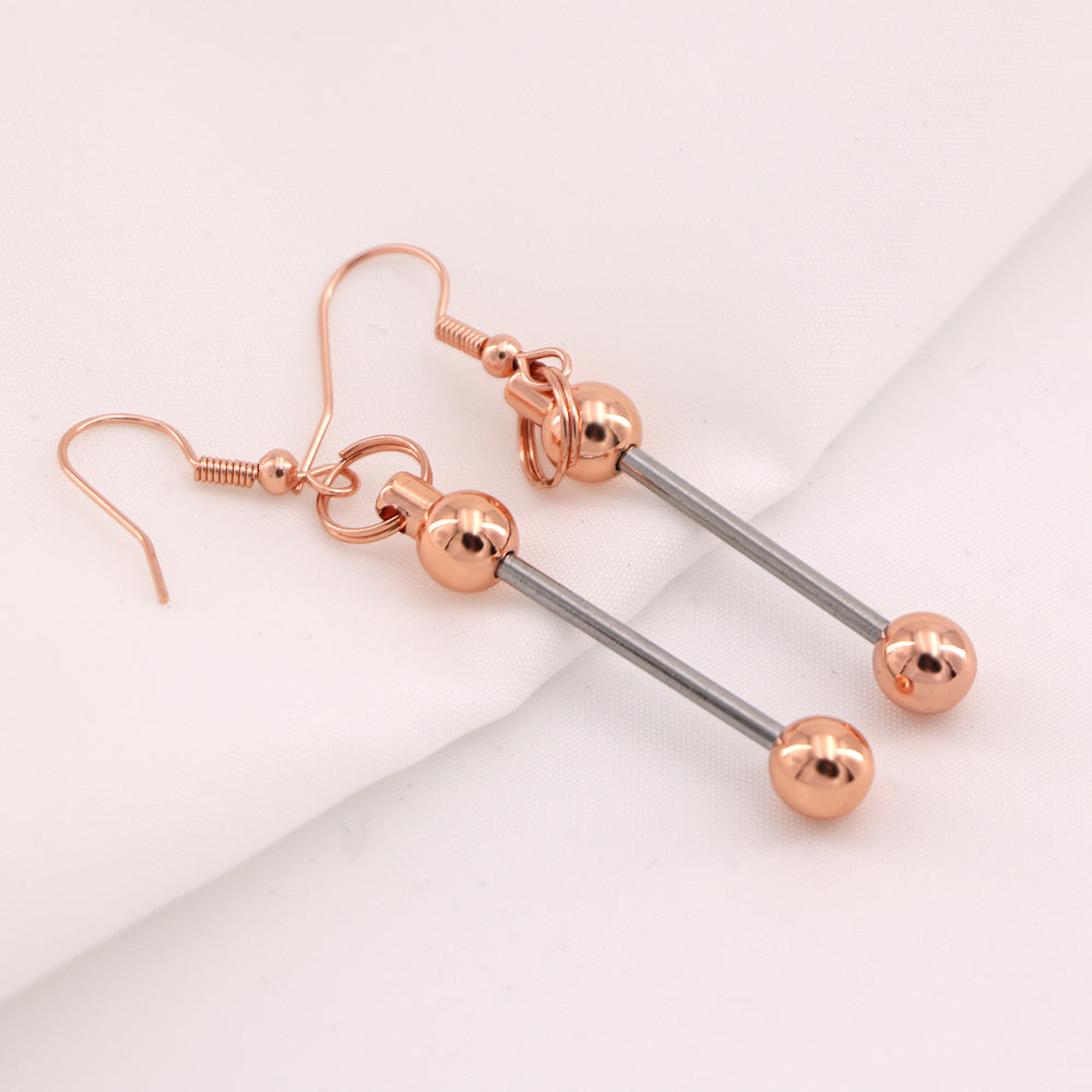 Creative Beadable Earrings DIY Short Beadable Bar-1 PAIR