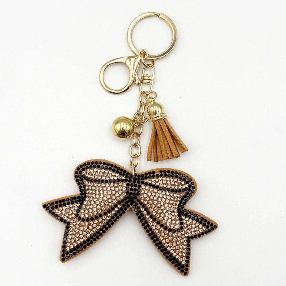 Bow Rhinestone Keychain for DIY