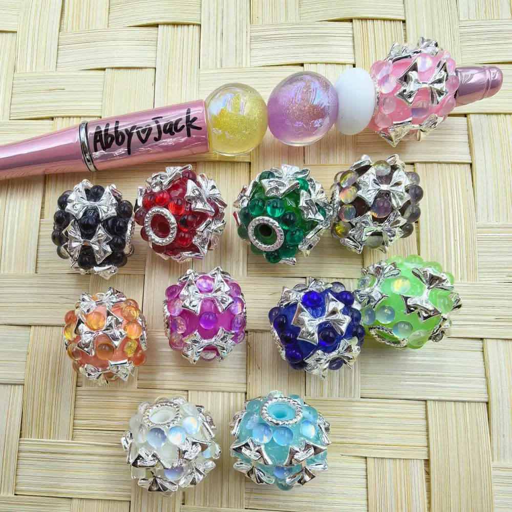 Bowtie Flatback Pearls Acrylic DIY Fancy Beads