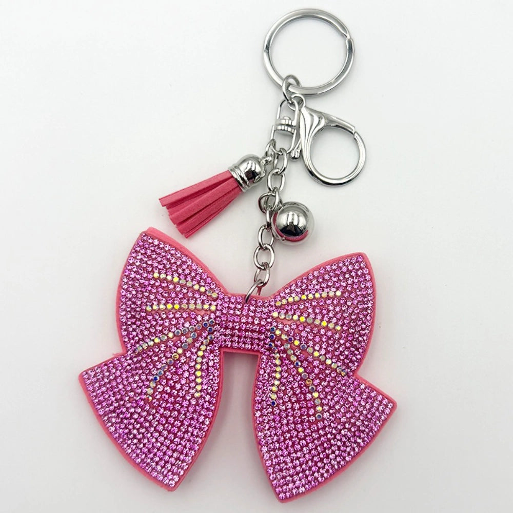 Bowtie Rhinestone Keychain for DIY