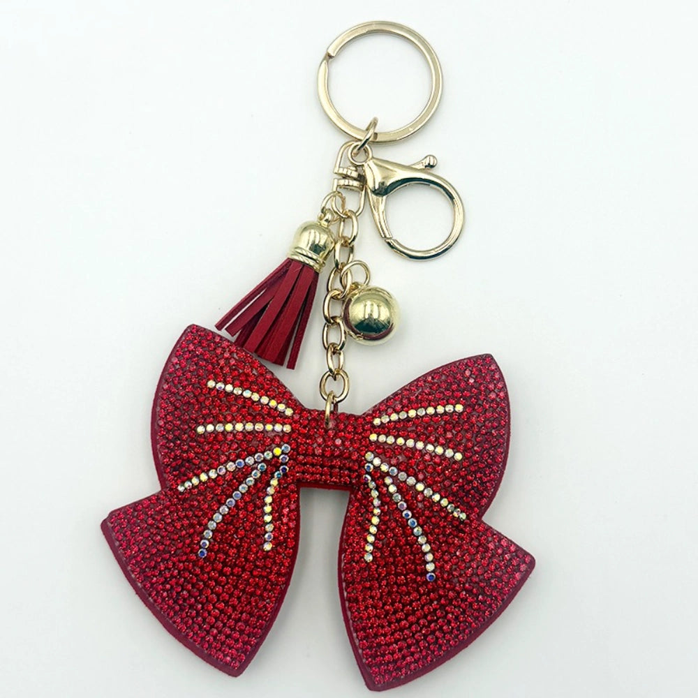 Bowtie Rhinestone Keychain for DIY