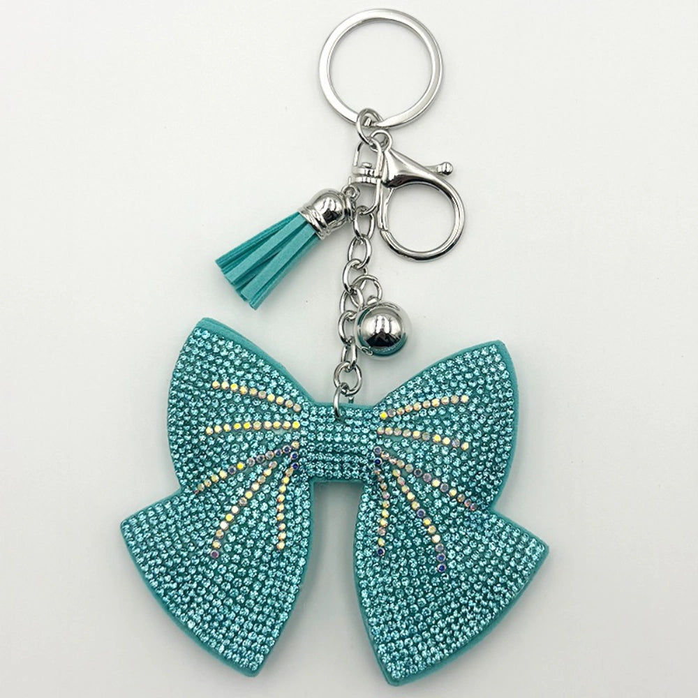 Bowtie Rhinestone Keychain for DIY