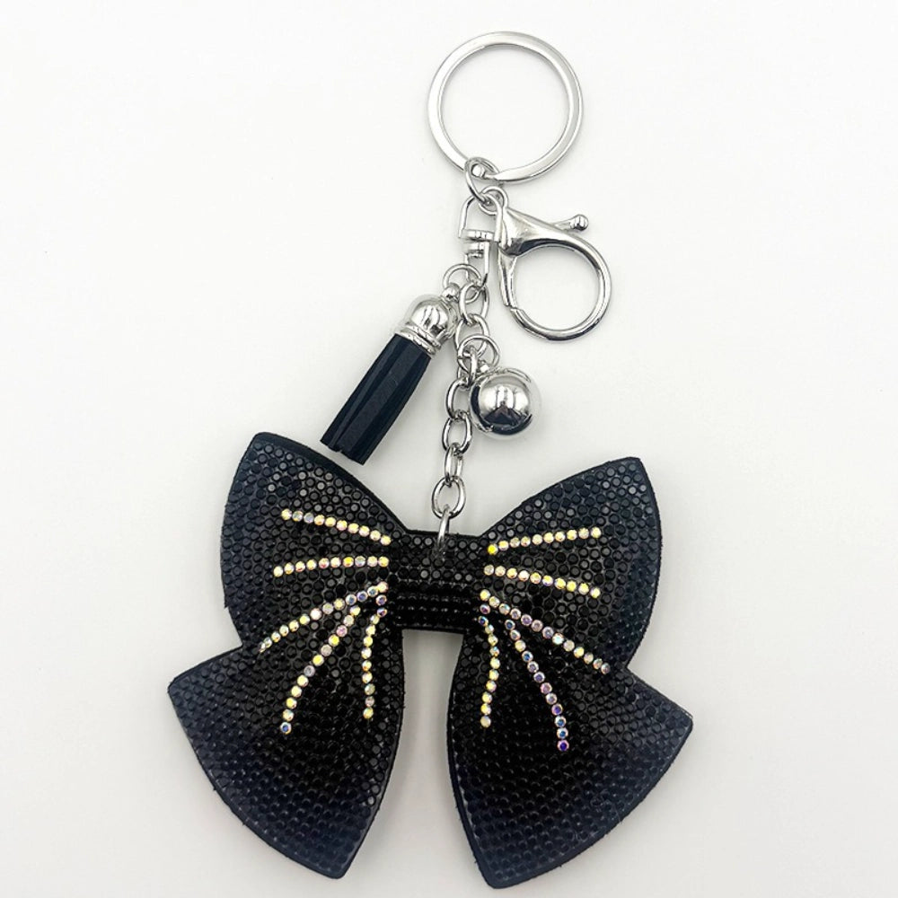 Bowtie Rhinestone Keychain for DIY