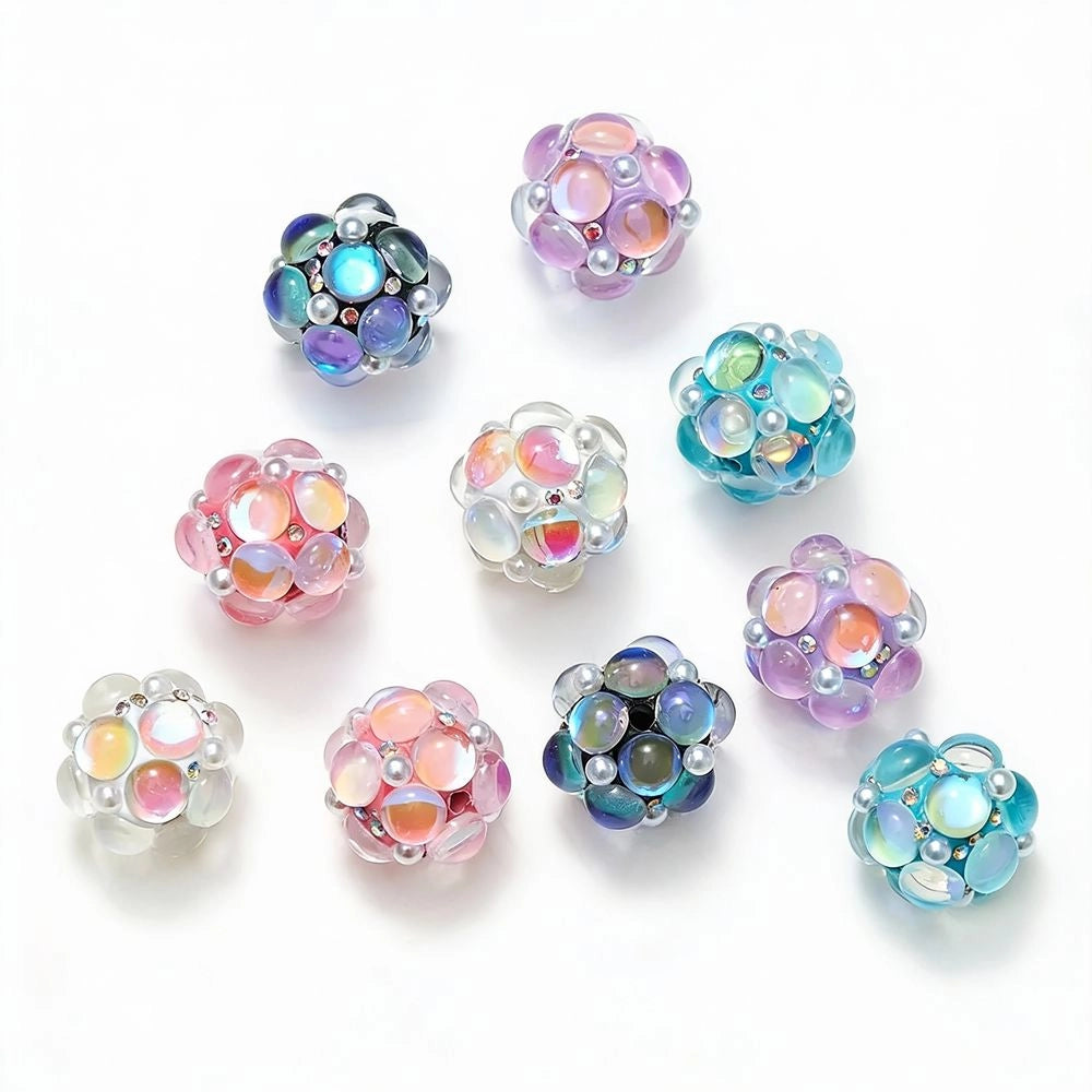Bubble Rhinestone Pearls DIY Fancy Beads-Random Mixed