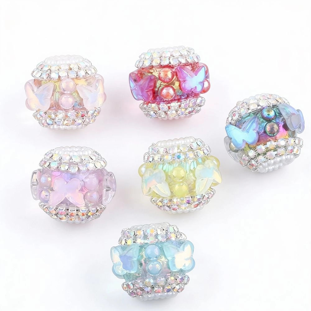 Butterflies and Rhinestone Chain Acrylic DIY Fancy Beads-Random Mixed