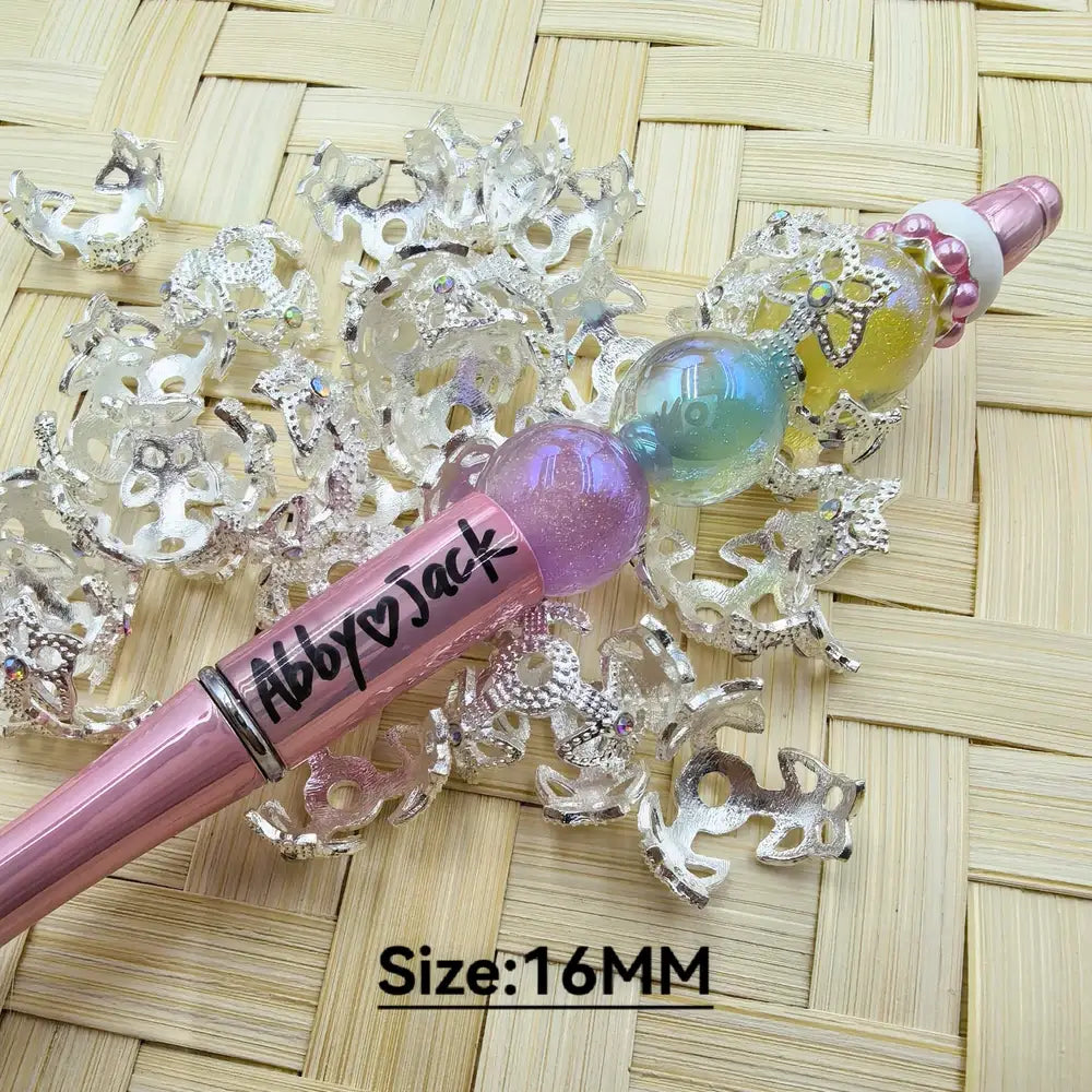 Butterfly with Rhinestone Bead Caps Cages, 16MM