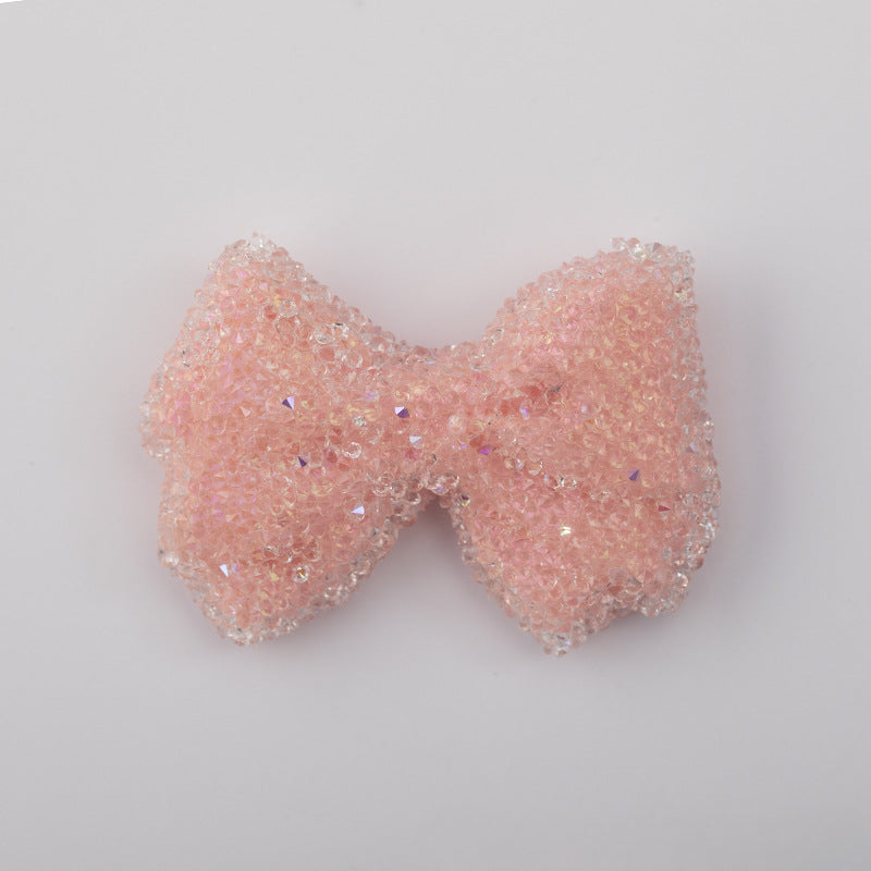 Acrylic Large Bow Tie, Sugar Bead String-2PCS