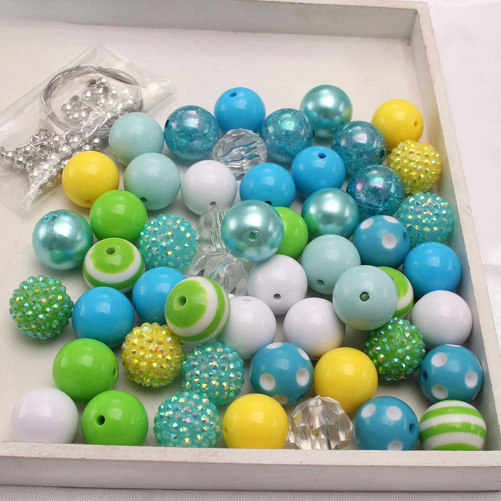 20MM Mixed Color Acrylic Beads Bubblegum Beads-50PCS
