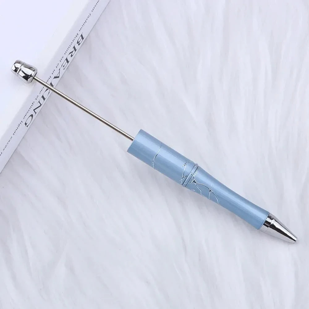 Relif Silver Crack Design in Solid Color Beadable Plastic Ballpoint Pen for DIY