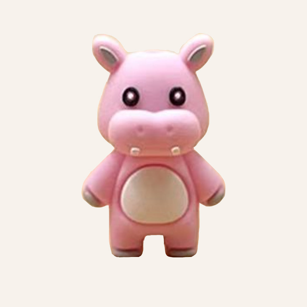 3D Colorful Cute Baby Hippo Beads-10PCS