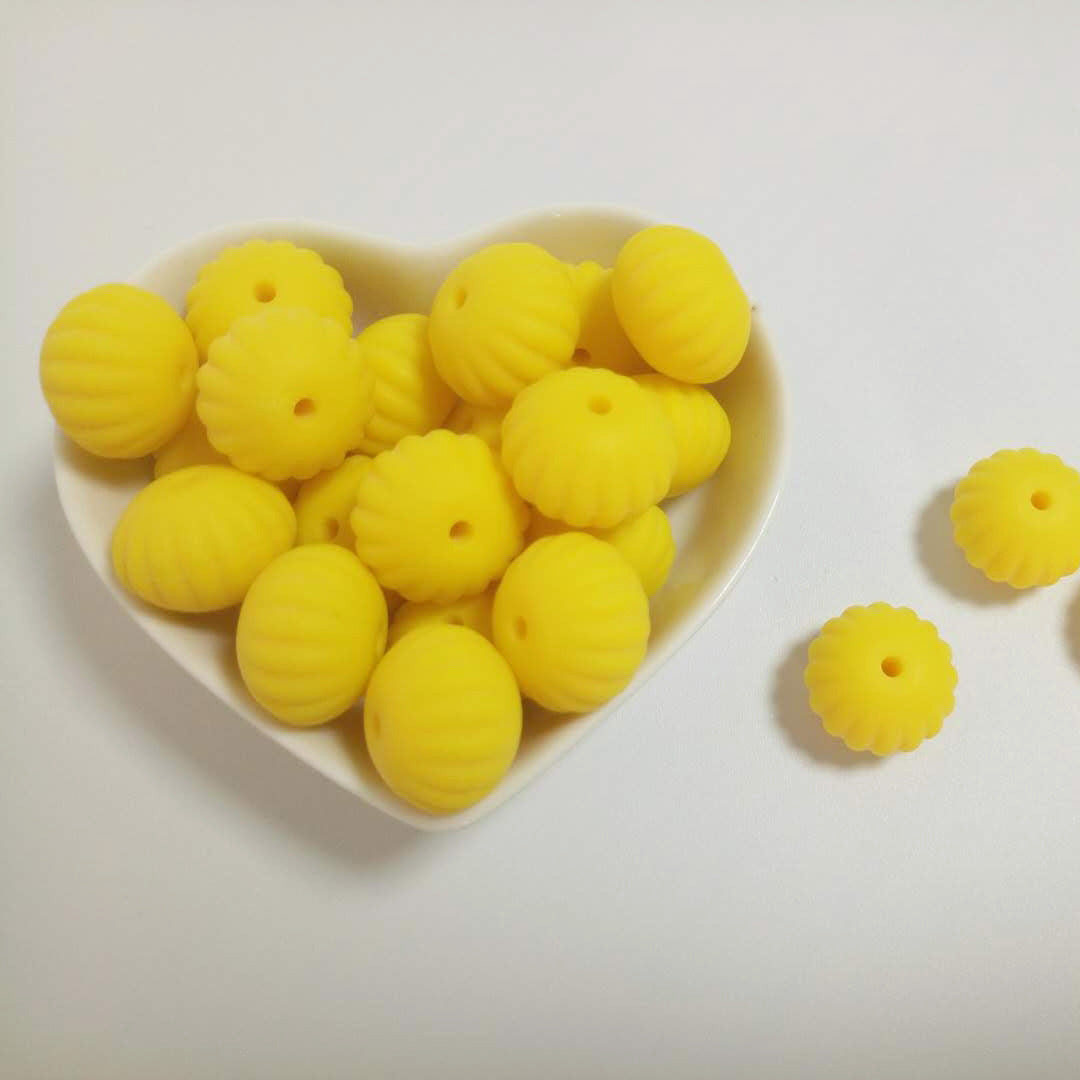Creative 15MM Pumpkin Silicone Beads-25PCS