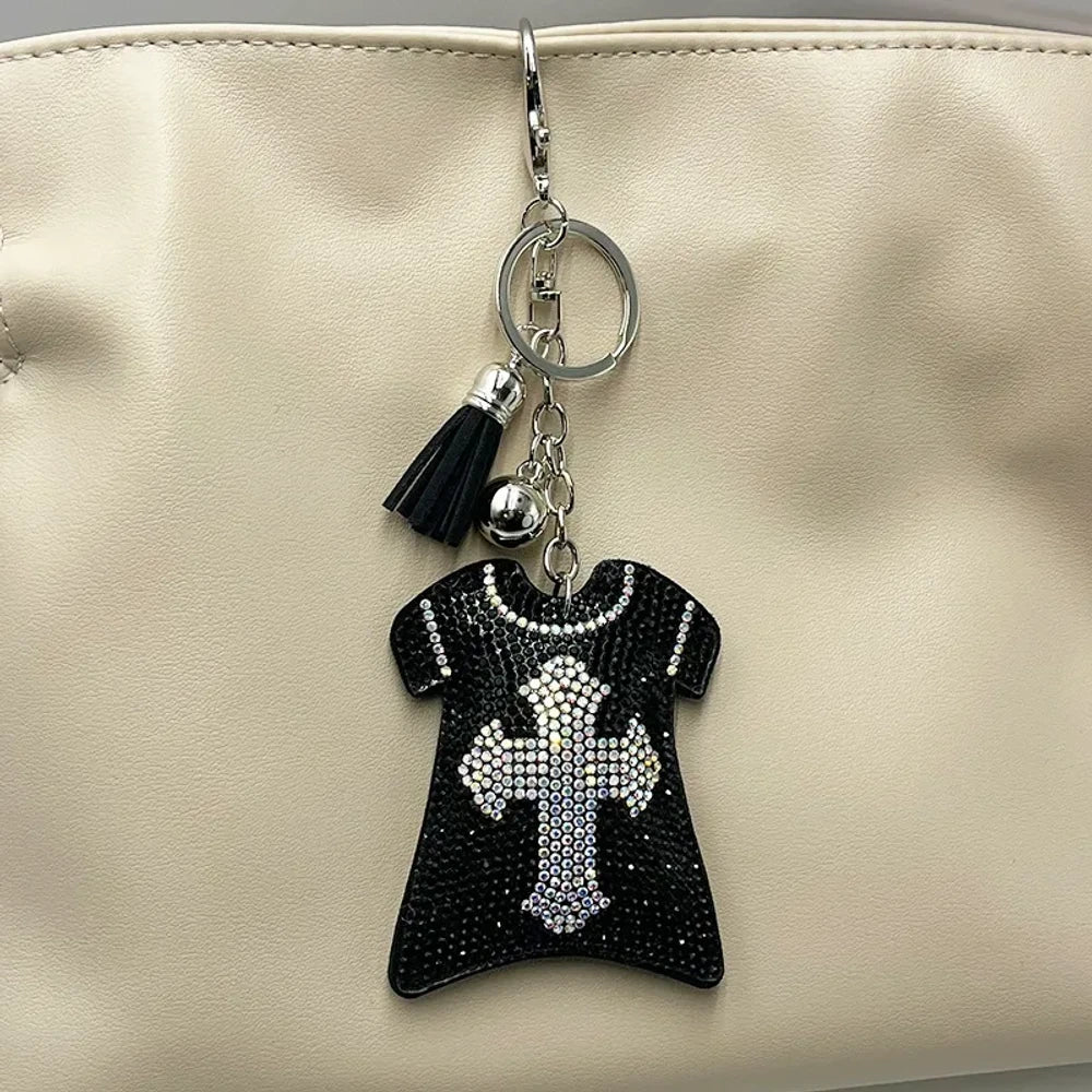 Cloth Rhinestone Keychain for DIY