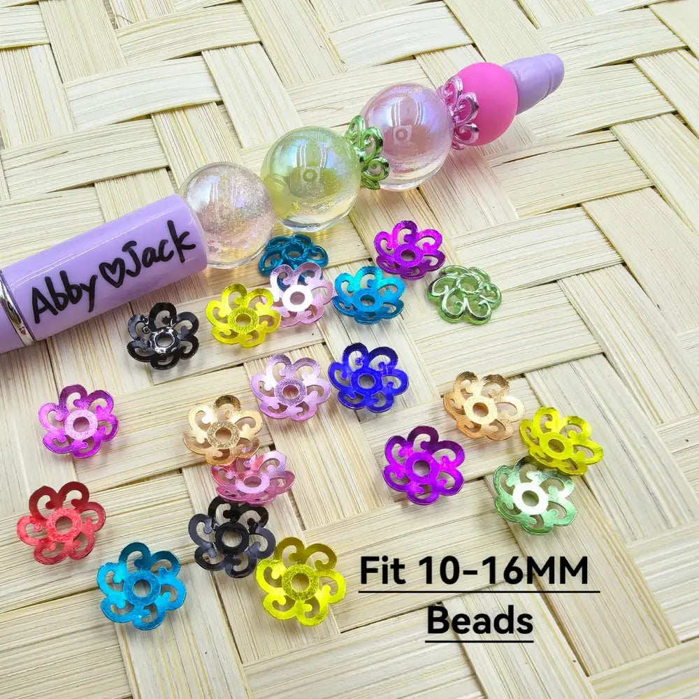 Colorful Metal Lotus Flower Bead Caps Cages in Solid Colors, 10-16MM -Random Mix