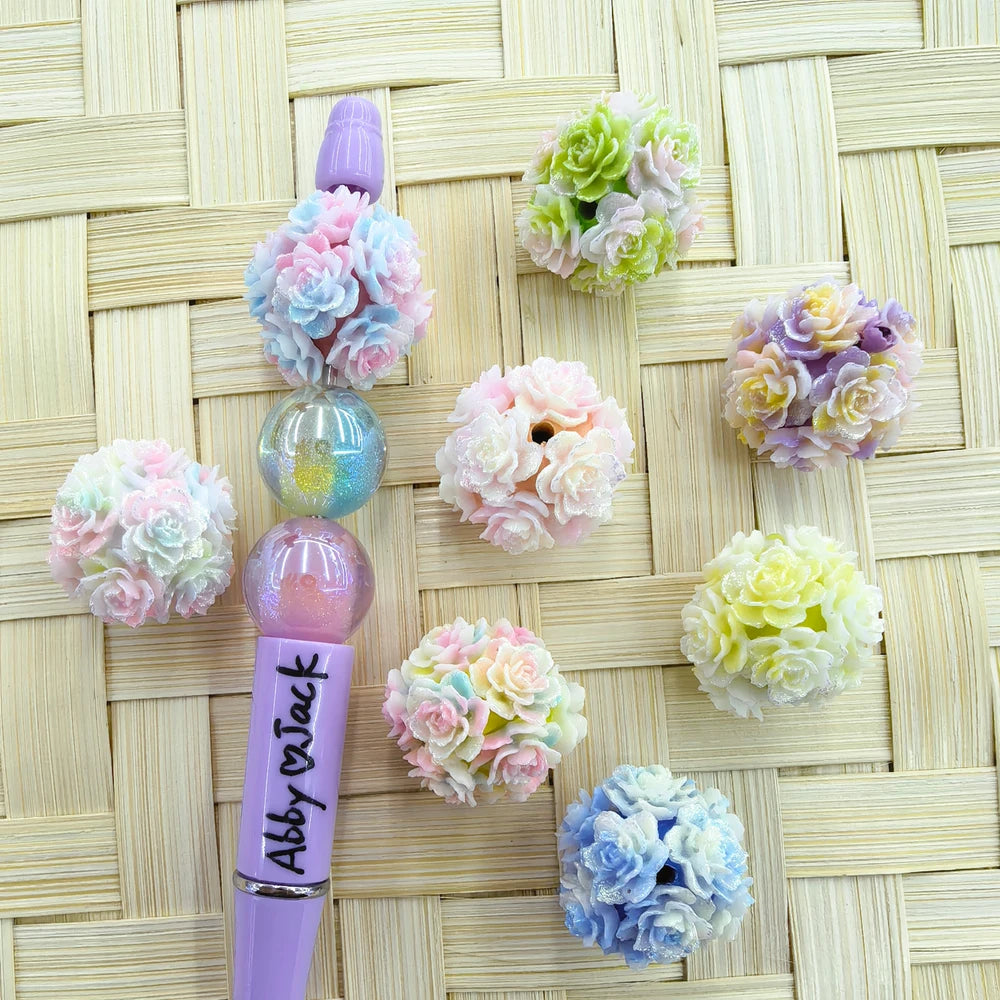 Colorful Roses Clay DIY Fancy Beads
