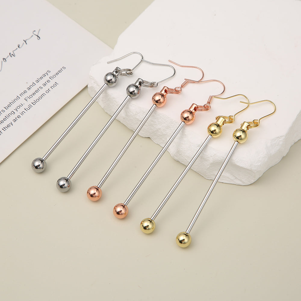 Creative Beadable Earrings DIY Short Beadable Bar-1 PAIR