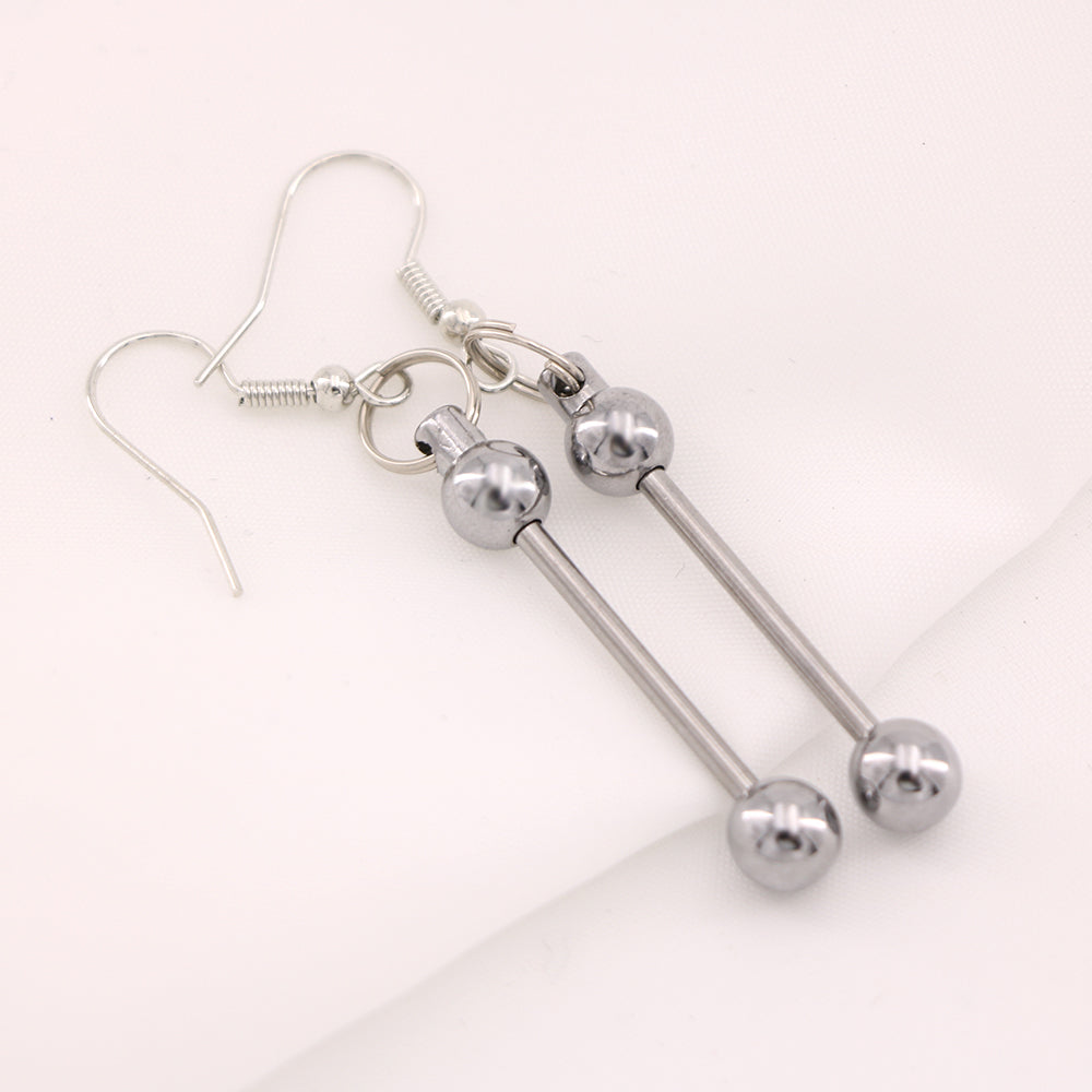 Creative Beadable Earrings DIY Short Beadable Bar-1 PAIR