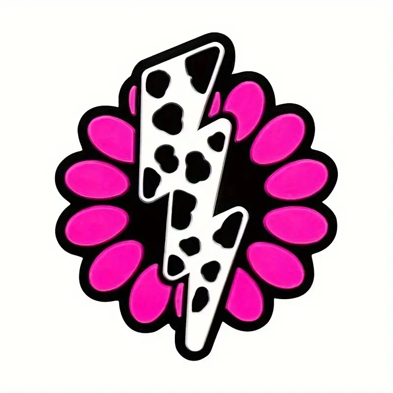 Cartoon Milk Pattern Flower Silicone Beads-10PCS