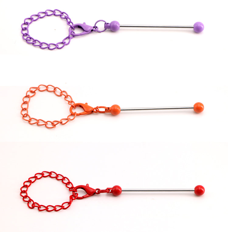 Creative Ice Bullies Cup Lip Balm Holder Keychains Beadable Bar-2PCS