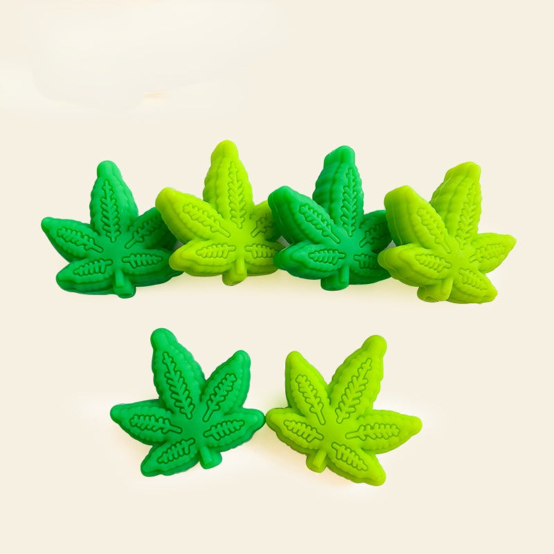 Maple Leaf Silicone Focal beads-10PCS