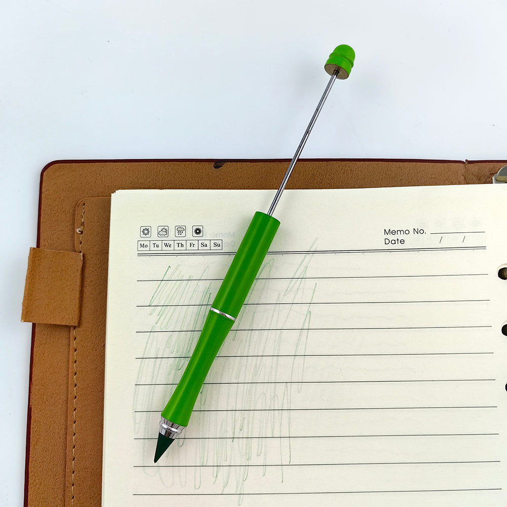 Creative Beadable Pencils Metal Colored Eternity With Eraser-2PCS