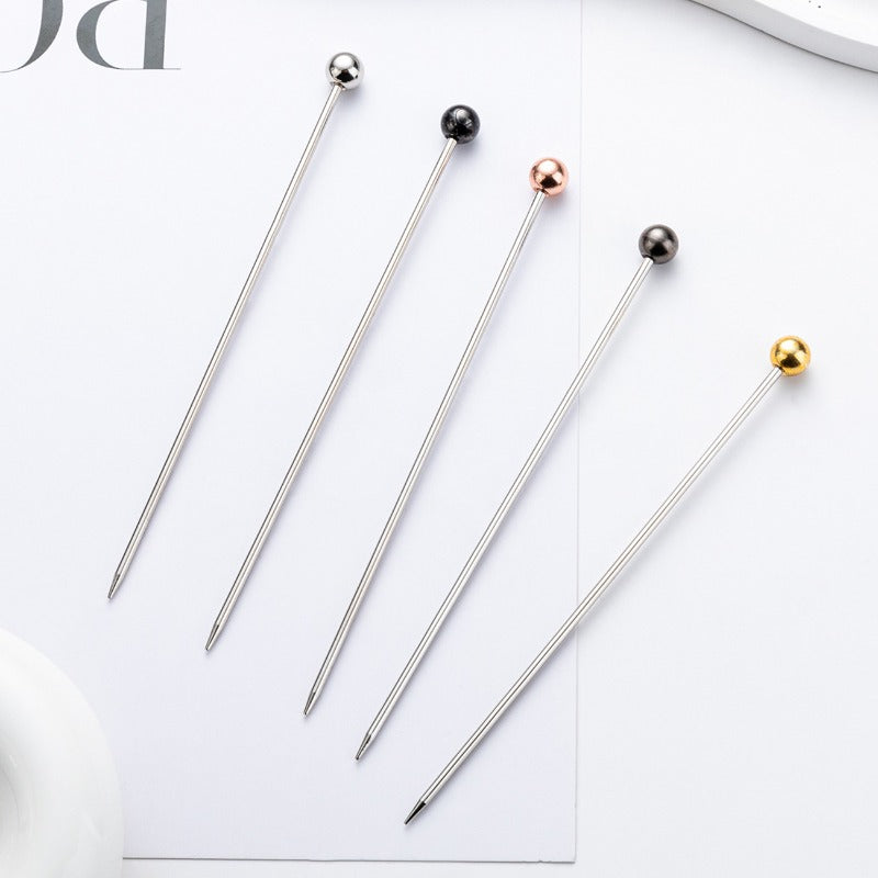 Creative Stainless Steel Cake Test Kitchen Thermometer Cake Biscuit Baked Test Needle Diy Baking Tools 4.5 Inch-10PCS