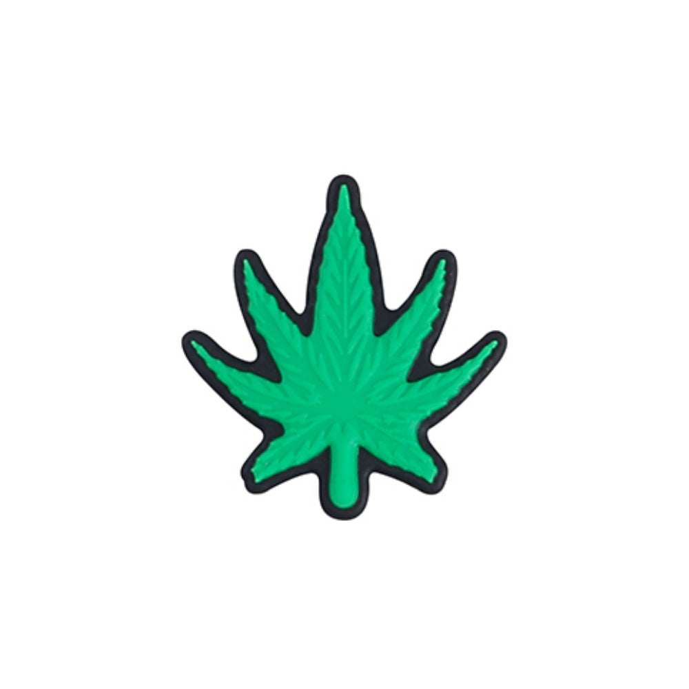 Cartoon Green Maple Leaf Letters Pattern Silicone Beads-10PCS