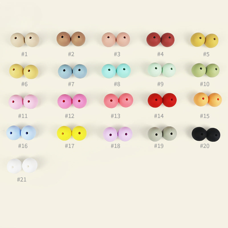 Creative 15mm Silicone Bead DIY for Beadable-50PCS