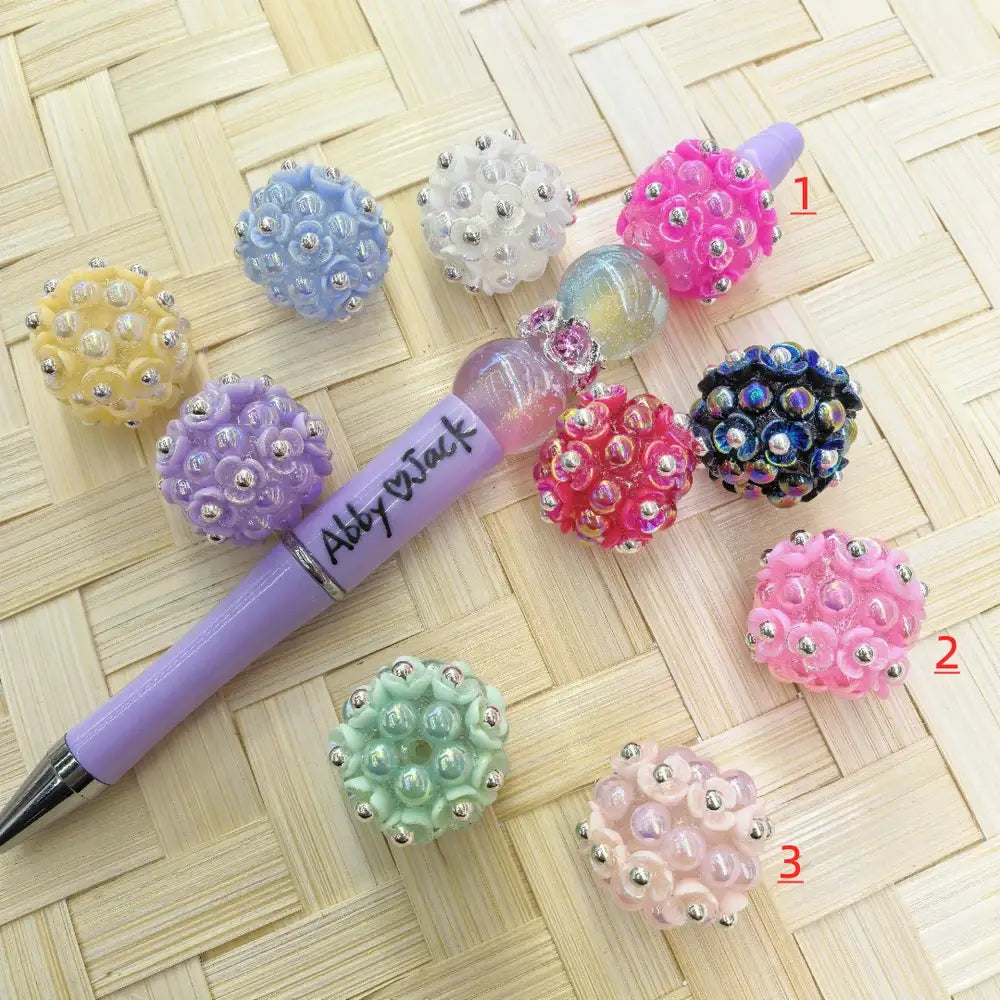Flatback Pearls and Flower Acrylic DIY Fancy Beads