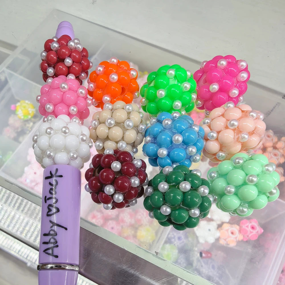 Flatback Pearls and White Pearls Acrylic DIY Fancy Beads